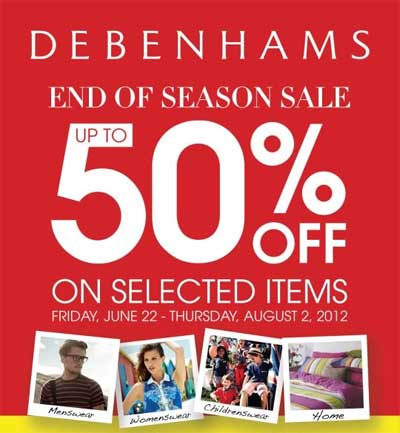 Debenhams End of Season Sale