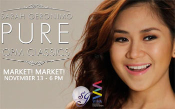 Sarah Geronimo Pure Opm Classics Album Launch Market Market Mall Events