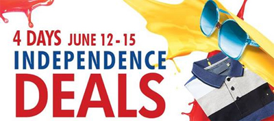 4 Days Independence Deals June 12-15, 2014